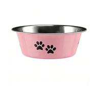 Custom Engraved Stainless Steel Dog Bowl - Personalized Pet Bowl for Dogs, Easy Customization Pet Supplies, Perfect Pet Gift for Dog Lovers (Pink, S)