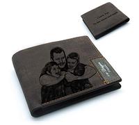 Custom Engraved Wallets Personalised Photo Leather Wallet Men,Husband,Dad,Son,Personalised Gifts
