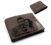 Custom Engraved Wallets Personalised Photo Leather Wallet Men,Husband,Dad,Son,Personalised Gifts