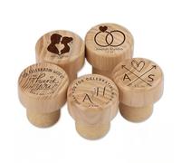 Custom Engraved Wine Stoppers - Personalized Name & Date Wedding Favors, Natural Wooden Bottle Toppers, Guest Appreciation Gifts(100 Pcs)