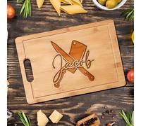 Custom Engraved Wooden Cutting Board - Unique BBQ Gift for Him: Dad, Husband, Grandpa for Father's Day, Christmas, Birthday, or Housewarming