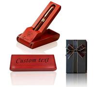 Custom Engraved Wooden Pen Set, Personalized Ballpoint Pen for Men Women, Executive Gift for Birthday Christmas Graduation Teacher Boss (Beech wood color)