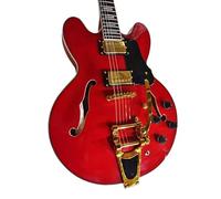 Custom ES-335 Fully Hollow Electric Guitar in Bright Red - Perfect for Professional Guitarists and Enthusiasts Seeking a and High- Instrument