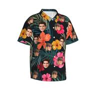 Custom Exclusive Hawaiian Shirts With Wife,Design Your Own Personalized Blouse For Men,Sleeves Shirts For Men Women With Pockets,It Is An Sweat Summer Shirt Gifts To Men Or Father.