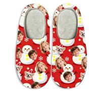 Custom Face Photo Christmas Slippers for Men, Women, Couples - Warm Anti-Slip House Shoes with Memory Foam, Fluffy Home Footwear as a Thoughtful Gift for Family, Friends, Loved Ones
