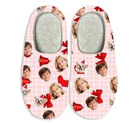 Custom Face Photo Christmas Slippers for Men, Women, Couples - Warm Anti-Slip House Shoes with Memory Foam, Fluffy Home Footwear as a Thoughtful Gift for Family, Friends, Loved Ones
