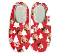 Custom Face Photo Christmas Slippers for Men, Women, Couples - Warm Anti-Slip House Shoes with Memory Foam, Fluffy Home Footwear as a Thoughtful Gift for Family, Friends, Loved Ones