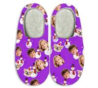 Custom Face Photo Christmas Slippers for Men, Women, Couples - Warm Anti-Slip House Shoes with Memory Foam, Fluffy Home Footwear as a Thoughtful Gift for Family, Friends, Loved Ones