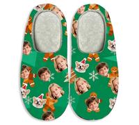 Custom Face Photo Christmas Slippers for Men, Women, Couples - Warm Anti-Slip House Shoes with Memory Foam, Fluffy Home Footwear as a Thoughtful Gift for Family, Friends, Loved Ones