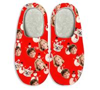 Custom Face Photo Christmas Slippers for Men, Women, Couples - Warm Anti-Slip House Shoes with Memory Foam, Fluffy Home Footwear as a Thoughtful Gift for Family, Friends, Loved Ones