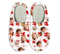 Custom Face Photo Christmas Slippers for Men, Women, Couples - Warm Anti-Slip House Shoes with Memory Foam, Fluffy Home Footwear as a Thoughtful Gift for Family, Friends, Loved Ones