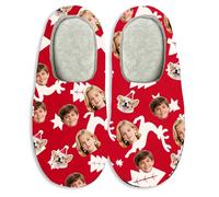 Custom Face Photo Christmas Slippers for Men, Women, Couples - Warm Anti-Slip House Shoes with Memory Foam, Fluffy Home Footwear as a Thoughtful Gift for Family, Friends, Loved Ones