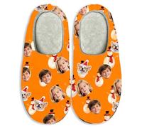 Custom Face Photo Christmas Slippers for Men, Women, Couples - Warm Anti-Slip House Shoes with Memory Foam, Fluffy Home Footwear as a Thoughtful Gift for Family, Friends, Loved Ones