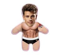 Custom Face Pillow Cute Personalised Photo Pillow, 3D Double-Sided Head Body Shaped Plush Stuffed Pillow for Home Sofa Decor Valentine's Day Christmas Funny Pillow Gift for Couples Women Men