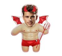 Custom Face Pillow Cute Personalised Photo Pillow, 3D Double-Sided Head Body Shaped Plush Stuffed Pillow for Home Sofa Decor Valentine's Day Christmas Funny Pillow Gift for Couples Women Men