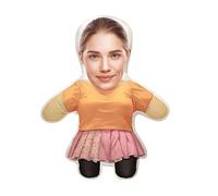 Custom Face Pillow Cute Personalised Photo Pillow, 3D Double-Sided Head Body Shaped Plush Stuffed Pillow for Home Sofa Decor Valentine's Day Christmas Funny Pillow Gift for Couples Women Men