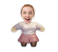 Custom Face Pillow Cute Personalised Photo Pillow, 3D Double-Sided Head Body Shaped Plush Stuffed Pillow for Home Sofa Decor Valentine's Day Christmas Funny Pillow Gift for Couples Women Men