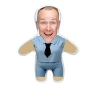 Custom Face Pillow Cute Personalised Photo Pillow, 3D Double-Sided Head Body Shaped Plush Stuffed Pillow for Home Sofa Decor Valentine's Day Christmas Funny Pillow Gift for Couples Women Men