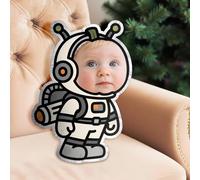 Custom Face Pillow with Your Own Face, Customized Gifts Funny Decorative Pillows with Face On It, Personalised Cushions with Photo (F)