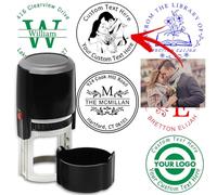 Custom Face Stamp Personalised Photo Stamps Customised Self-Inking Rubber Stamp with Name Text Logo Create Your Own Stamp