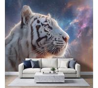 Custom Fantasy Nebula Mural Wallpaper, Modern 3D Effect Backdrop Wall Art Murals, Non-Woven Bengal Tiger Mural, Wallpaper Photo for Living Room Home Decoration 300 x 280 cm