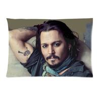 Custom Fashionable Johnny Depp Queen Size Rectangle Pillow Cases 20''*30''(ONE SIDE)