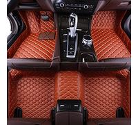 Custom Fit Car Floor Mats for Hyundai New SantaFe 7seats 2006-2010, Laser Measured Premium Leather Carpet Mats with Anti-Slip Backing,Brown/C