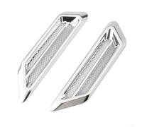 Custom Fit Car Side Wing Vent Air Spoiler and Intake Grille Decorative Sticker (Chromium)