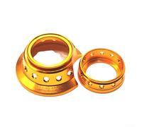 Custom Fit Decorative Ring for DAIWA Fishing Reels, Works with For TATULA, For ALPHAS, and For STEEZ Series (dark golden)