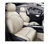 Custom Fit For A4 A6 A3 Q5 Q7 Tt A7 Q3 Specific Car Seat Covers Full Set Genuine Leather Middle Perforated Car Seat Set(Beige)