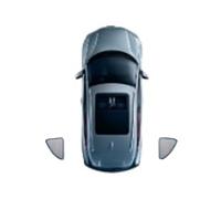 Custom-fit full blackout car sunshade curtains for VW Passat Variant/Passat Alltrack 2016-2025, vehicle-specific heat insulation accessory,Rear triangular window 2 pcs