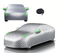 Custom Fit Heavy-Duty Hail Car Cover Thickened 5-Layer All Weather Waterproof Snow UV Resistant Outdoor Full Exterior Car Covers Compatible with M itsubishi Outlander 2021-2025(185 * 73 * 69″),Silver