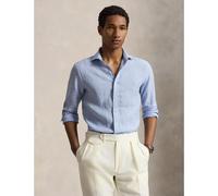 Custom Fit Linen Shirt Blue/White
