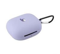 Custom Fit Silicone Case for Beats Powerbeats Pro - Flexible Bumper Cover with Anti-Lost Hook Pink(Purple)