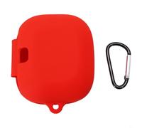 Custom Fit Silicone Case for Beats Powerbeats Pro - Flexible Bumper Cover with Anti-Lost Hook Pink(Red)