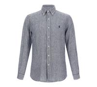 Custom Fit Striped Linen Shirt - male - Polo Ralph Lauren - Casual Shirts - Blue - XL - Shirts XL