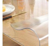 Custom Fit Waterproof Clear Table Protector Film - 2mm Thick 200x100cm Matt Cover for Tables Scratch & Stain Resistant Easy to Clean