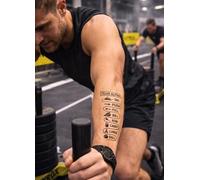 Custom Fitness Plan Temporary Tattoos - Workout Plan, Race Pace, Event Map Tattoos - Personalised Gym, Marathon, Teams (2 Sheets)