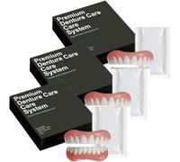 Custom-Fitted Functional Dentures with Snap-in Veneers - Soft and Skin-Friendly, Quickly Restoring A Natural Smile and Chewing Function (3pcs)