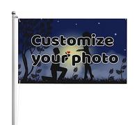 Custom Flag Banner, Personalised Flags, Custom Photo Banners for Double-sided printing, different patterns can be printed on the front and back, Customised Garden Yard Sign, for Garden Outdoors Décor