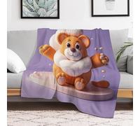 Custom Flannel Fleece Throw Blanket for Adults 30x40 Lightweight Cute Animal Cotton Candy Bedtime Blanket Soft Warm Blankets for Bed Couch Sofa Camping Picnic Wedding Gift Winter Home Deco