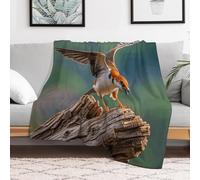 Custom Flannel Fleece Throw Blanket for Adults 30x40 Lightweight Hunting Flying Wild Bedtime Blanket Soft Warm Blankets for Bed Couch Sofa Camping Picnic Wedding Gift Winter Home Decoratio