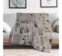 Custom Flannel Fleece Throw Blanket for Adults 30x40 Lightweight Newspaper Bedtime Blanket Soft Warm Blankets for Bed Couch Sofa Camping Picnic Wedding Gift Winter Home Decoration