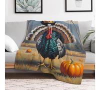 Custom Flannel Fleece Throw Blanket for Adults 40x50 Lightweight Cool Turkey Bedtime Blanket Soft Warm Blankets for Bed Couch Sofa Camping Picnic Wedding Gift Winter Home Decoration