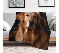Custom Flannel Fleece Throw Blanket for Adults 40x50 Lightweight Golden Retriever Bedtime Blanket Soft Warm Blankets for Bed Couch Sofa Camping Picnic Wedding Gift Winter Home Decoration