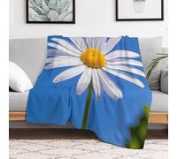 Custom Flannel Fleece Throw Blanket for Adults 40x50 Lightweight Spring Daisy Bedtime Blanket Soft Warm Blankets for Bed Couch Sofa Camping Picnic Wedding Gift Winter Home Decoration