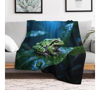 Custom Flannel Fleece Throw Blanket for Adults 40x50 Lightweight Waxy Monkey Tree Frog Bedtime Blanket Soft Warm Blankets for Bed Couch Sofa Camping Picnic Wedding Gift Winter Home Decor