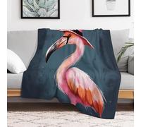 Custom Flannel Fleece Throw Blanket for Adults 50x60 Lightweight Flamingo Bedtime Blanket Soft Warm Blankets for Bed Couch Sofa Camping Picnic Wedding Gift Winter Home Decoration
