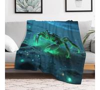 Custom Flannel Fleece Throw Blanket for Adults 60x80 Lightweight Luorescent - Shelled Crab Bedtime Blanket Soft Warm Blankets for Bed Couch Sofa Camping Picnic Wedding Gift Winter Home De