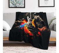 Custom Flannel Fleece Throw Blanket for Adults 60x80 Lightweight Rock Music Bedtime Blanket Soft Warm Blankets for Bed Couch Sofa Camping Picnic Wedding Gift Winter Home Decoration